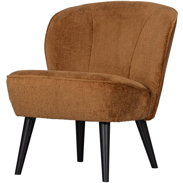 Sara Fauteuil Structure Velvet Cognac van WOOOD – Luxe comfort op maat van PureWonen. Vraag naar de beste prijs.