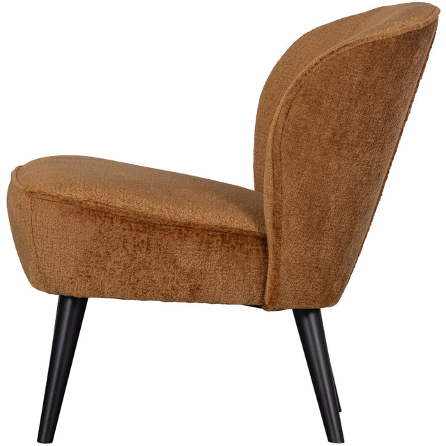 Sara Fauteuil Structure Velvet Cognac van WOOOD – Luxe comfort op maat van PureWonen. Vraag naar de beste prijs.