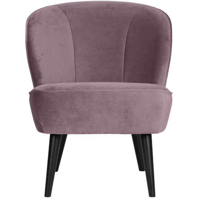 Sara Fauteuil Fluweel Warm Lila van WOOOD – Luxe comfort op maat van PureWonen. Vraag naar de beste prijs.