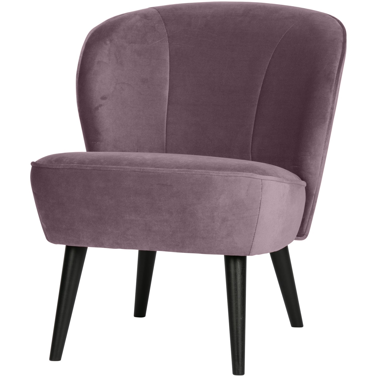 Sara Fauteuil Fluweel Warm Lila van WOOOD – Luxe comfort op maat van PureWonen. Vraag naar de beste prijs.