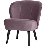Sara Fauteuil Fluweel Warm Lila van WOOOD – Luxe comfort op maat van PureWonen. Vraag naar de beste prijs.