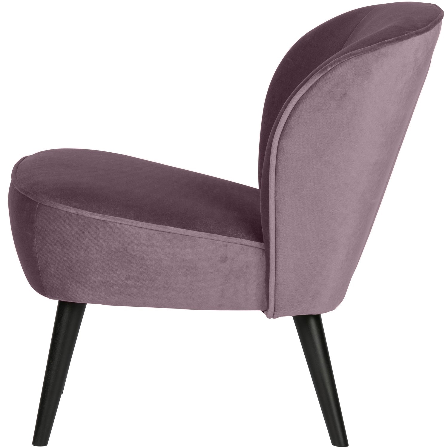 Sara Fauteuil Fluweel Warm Lila van WOOOD – Luxe comfort op maat van PureWonen. Vraag naar de beste prijs.