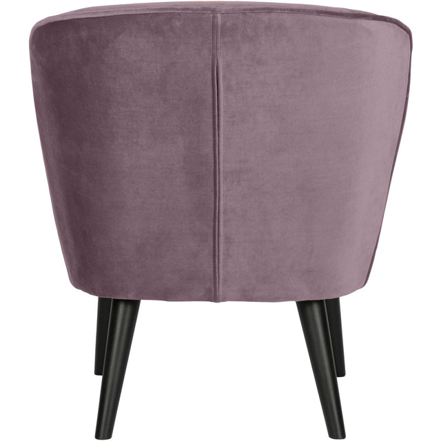 Sara Fauteuil Fluweel Warm Lila van WOOOD – Luxe comfort op maat van PureWonen. Vraag naar de beste prijs.