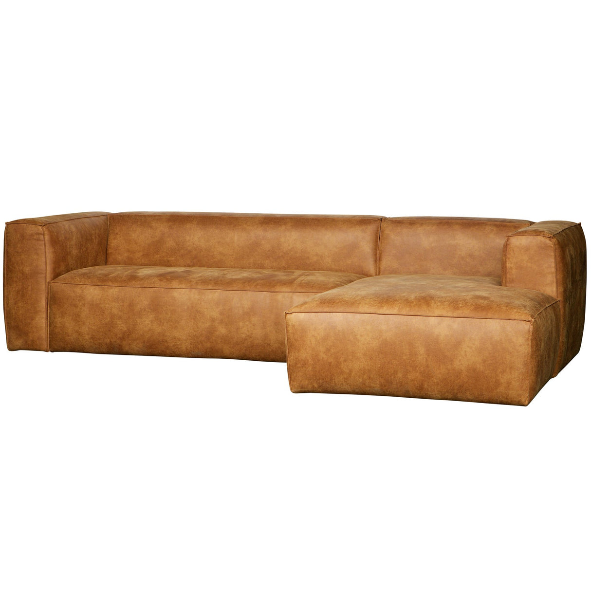 Bean Hoekbank Rechts Cognac van WOOOD – Luxe comfort op maat van PureWonen. Vraag naar de beste prijs.