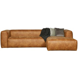 Bean Hoekbank Rechts Cognac van WOOOD – Luxe comfort op maat van PureWonen. Vraag naar de beste prijs.