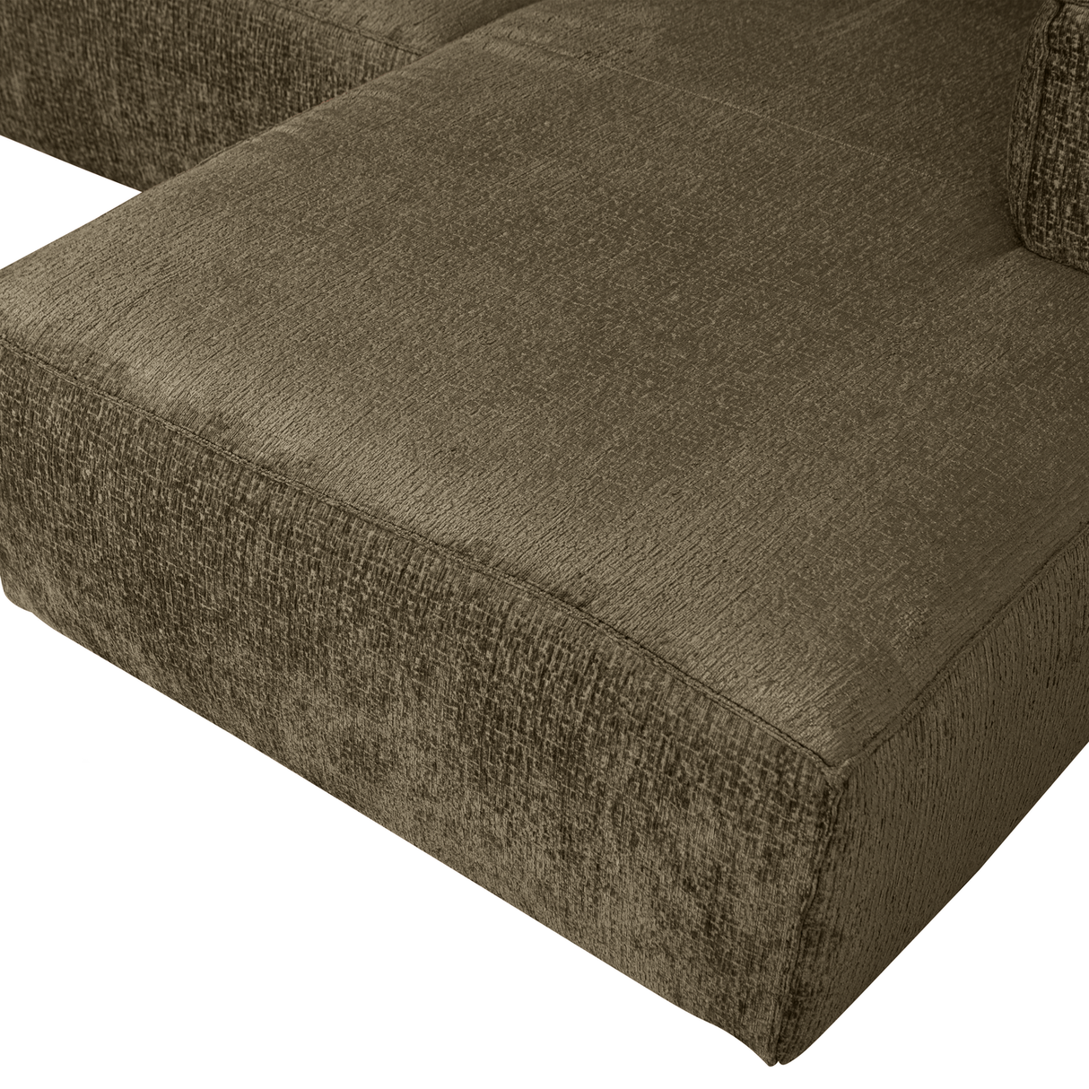 Bean Hoekbank Rechts Structure Velvet Moss van WOOOD – Luxe comfort op maat van PureWonen. Vraag naar de beste prijs.