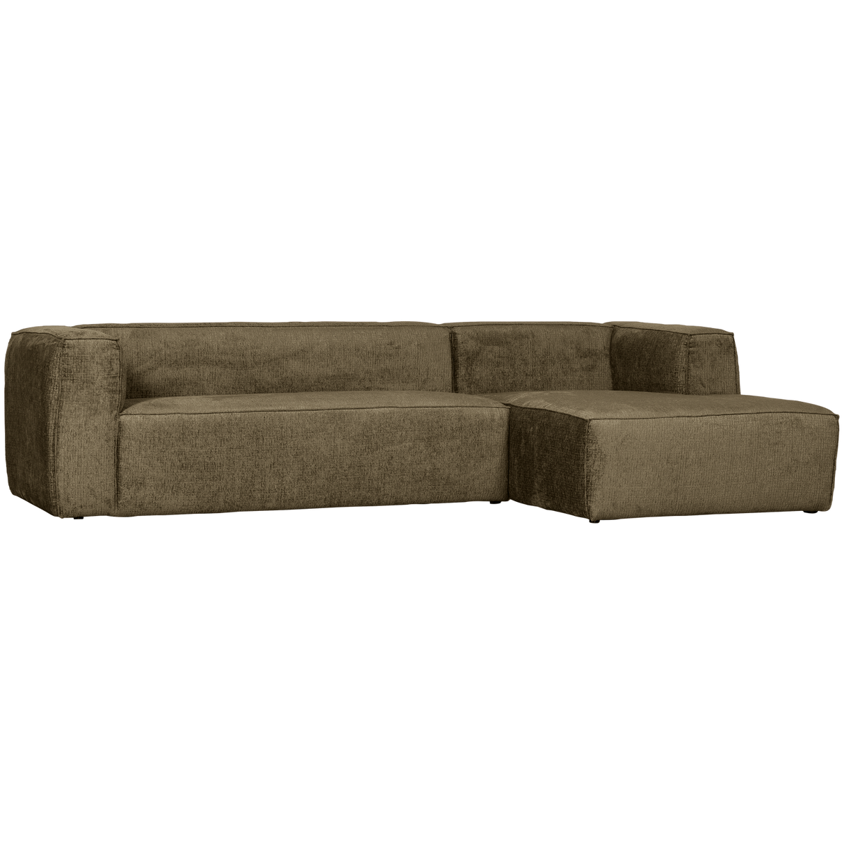 Bean Hoekbank Rechts Structure Velvet Moss van WOOOD – Luxe comfort op maat van PureWonen. Vraag naar de beste prijs.