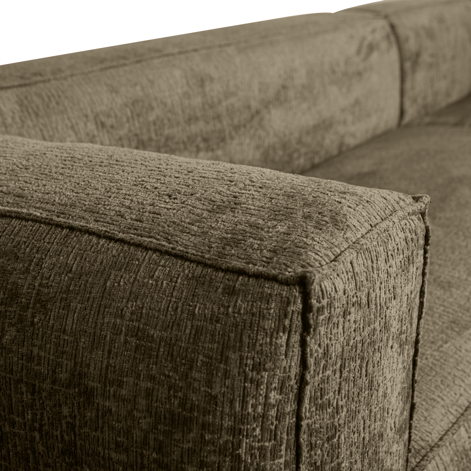 Bean Hoekbank Rechts Structure Velvet Moss van WOOOD – Luxe comfort op maat van PureWonen. Vraag naar de beste prijs.