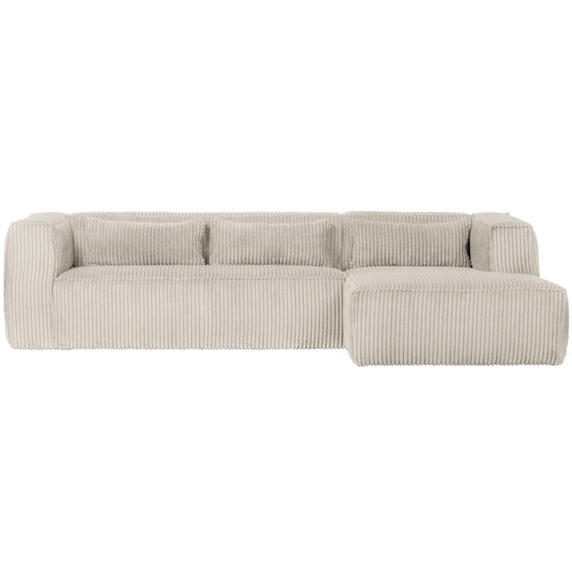 Bean Hoekbank Rechts Grove Ribstof Naturel van WOOOD – Luxe comfort op maat van PureWonen. Vraag naar de beste prijs.
