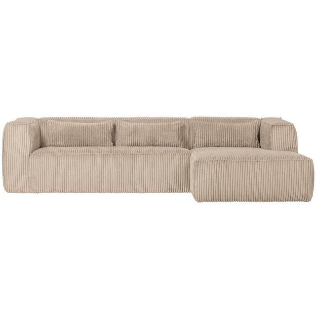 Bean Hoekbank Rechts Grove Ribstof Travertin van WOOOD – Luxe comfort op maat van PureWonen. Vraag naar de beste prijs.