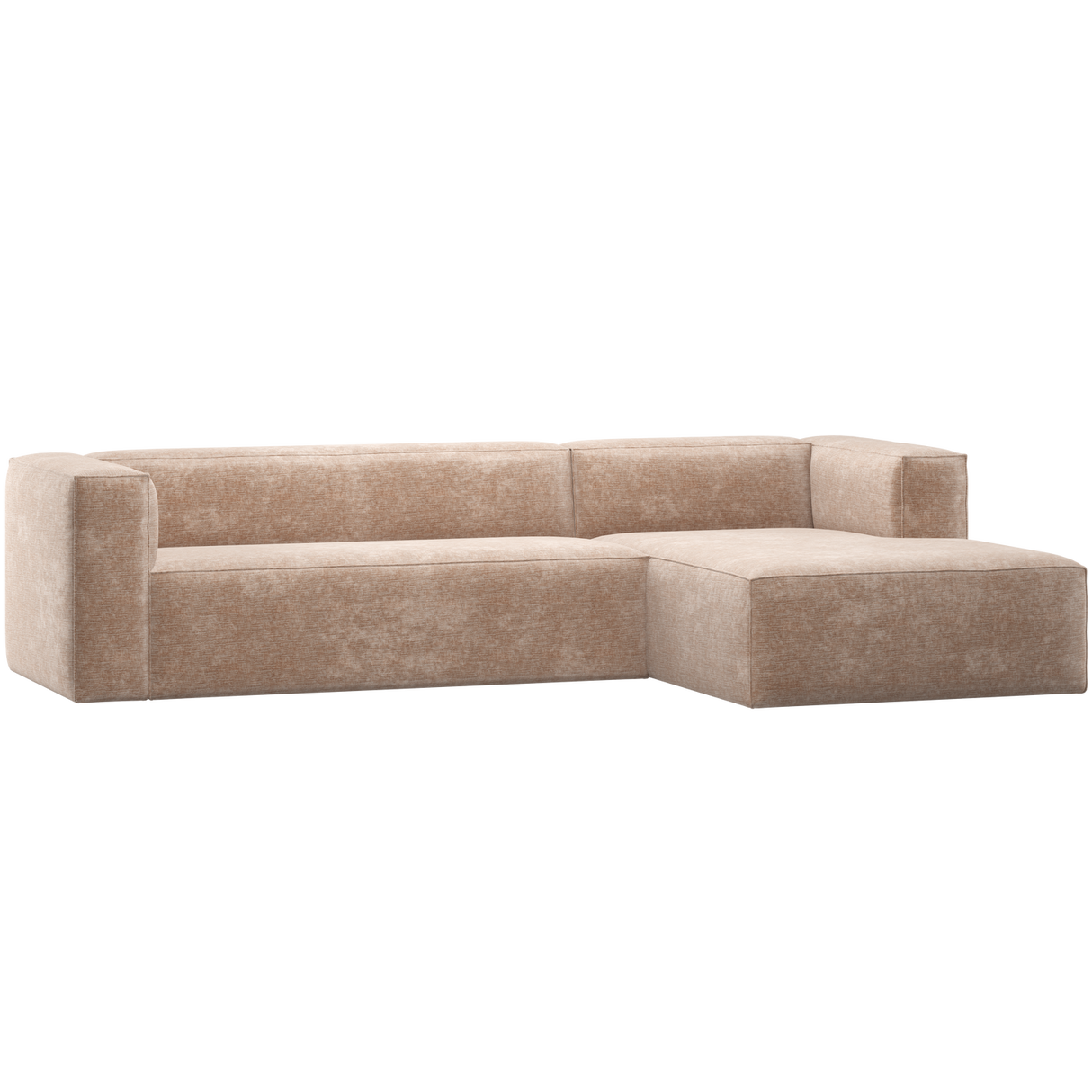 Bean Hoekbank Rechts Chenille Velvet Naturel
