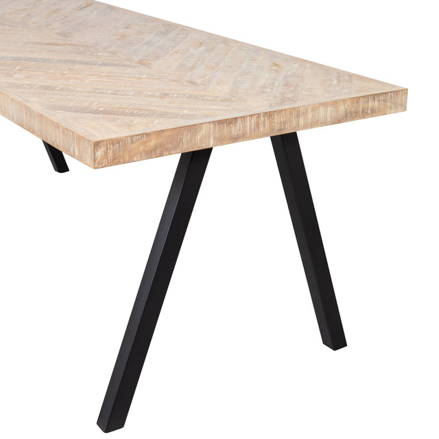Combi Tablo: Mango Visgraat 180 X90 & 2 Standen Poot Vierk van WOOOD – Luxe comfort op maat van PureWonen. Vraag naar de beste prijs.