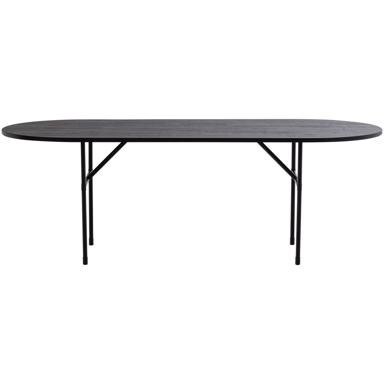 Arthur Eettafel Ovaal Met H Poot Eiken Zwart [Fsc]