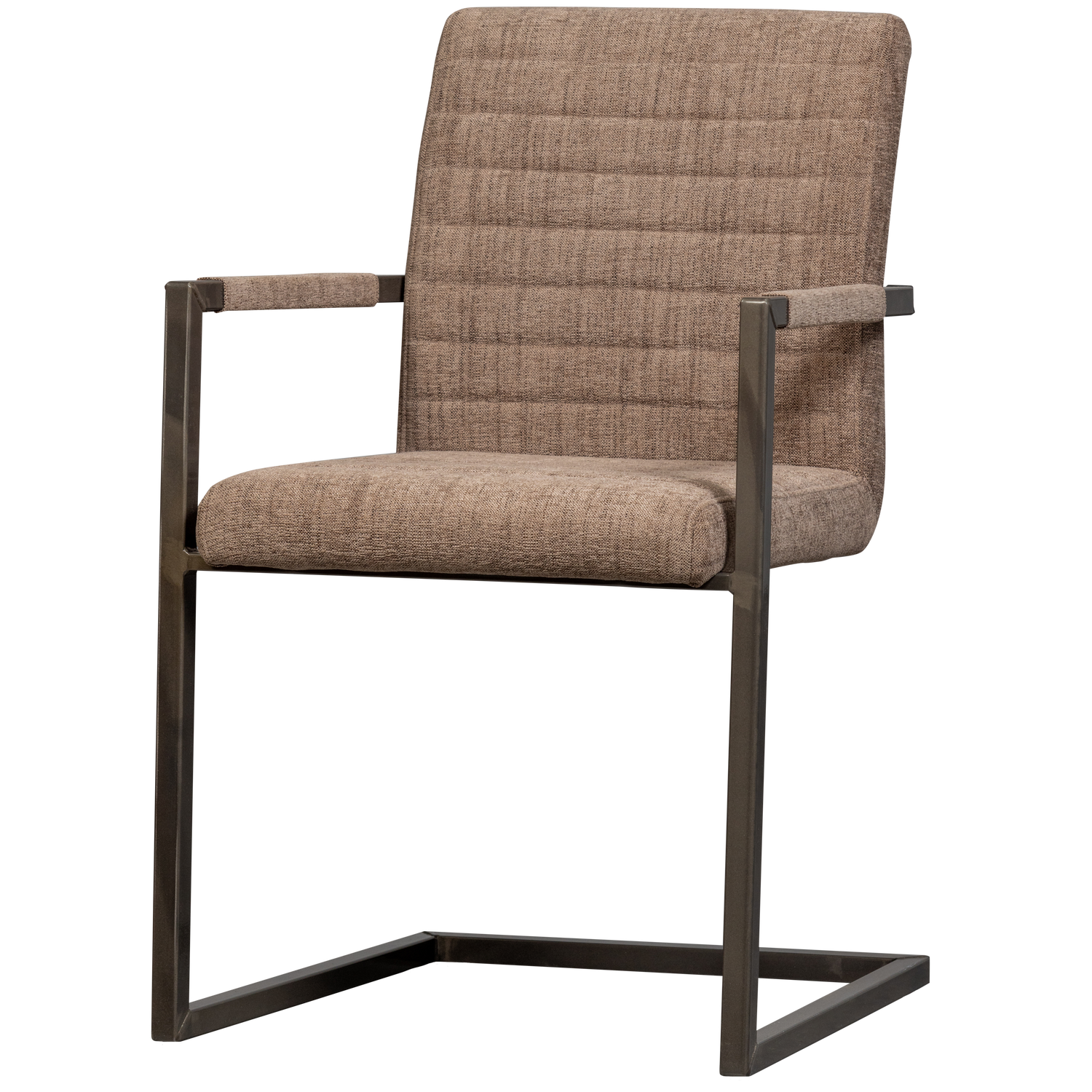 Bas Eetkamerstoel Geweven Stof Bruin Melange van WOOOD – Luxe comfort op maat van PureWonen. Vraag naar de beste prijs.