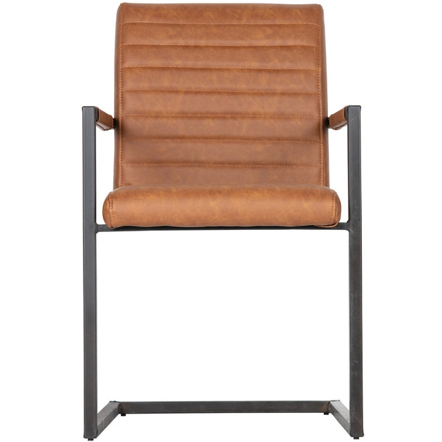 Bas Eetkamerstoel Pu Cognac van WOOOD – Luxe comfort op maat van PureWonen. Vraag naar de beste prijs.