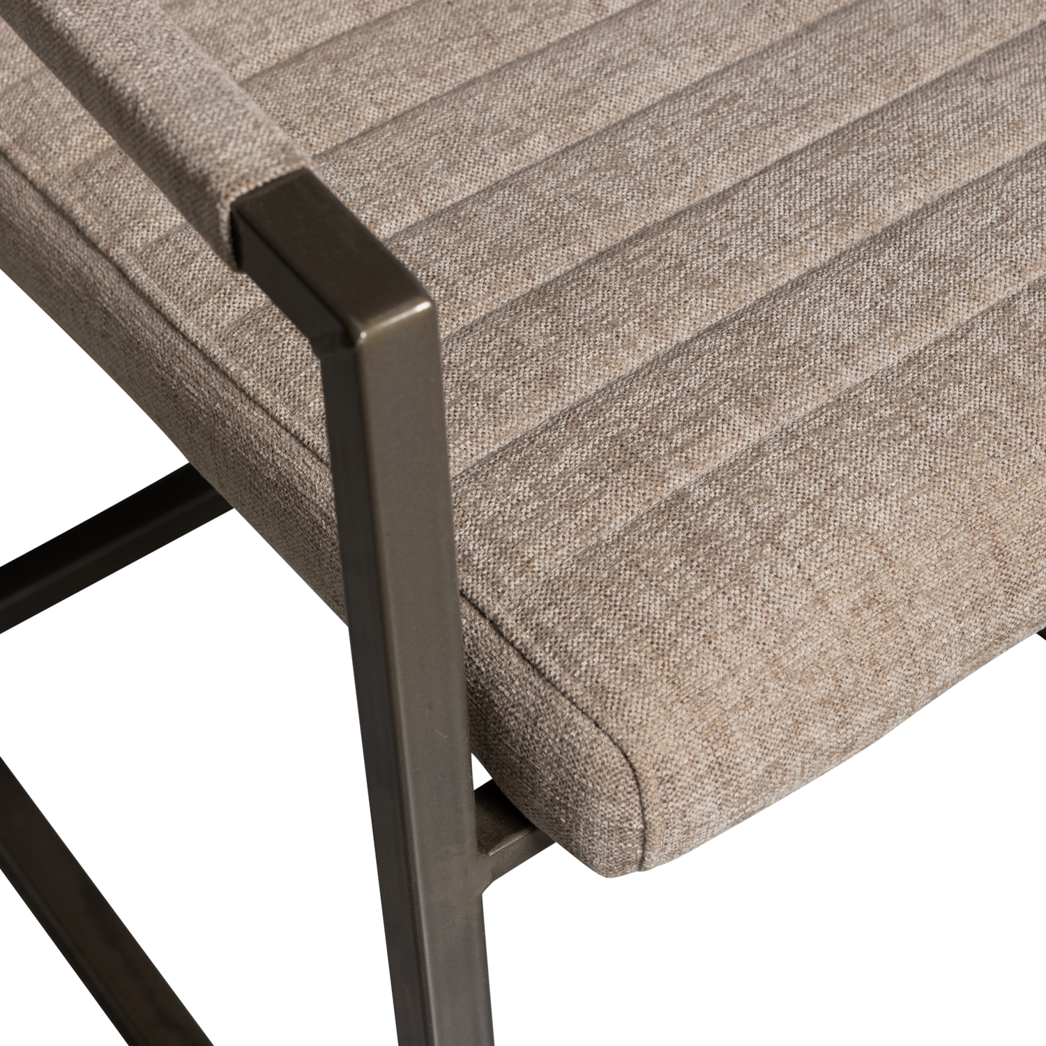 Bas Eetkamerstoel Geweven Stof Zand Melange van WOOOD – Luxe comfort op maat van PureWonen. Vraag naar de beste prijs.