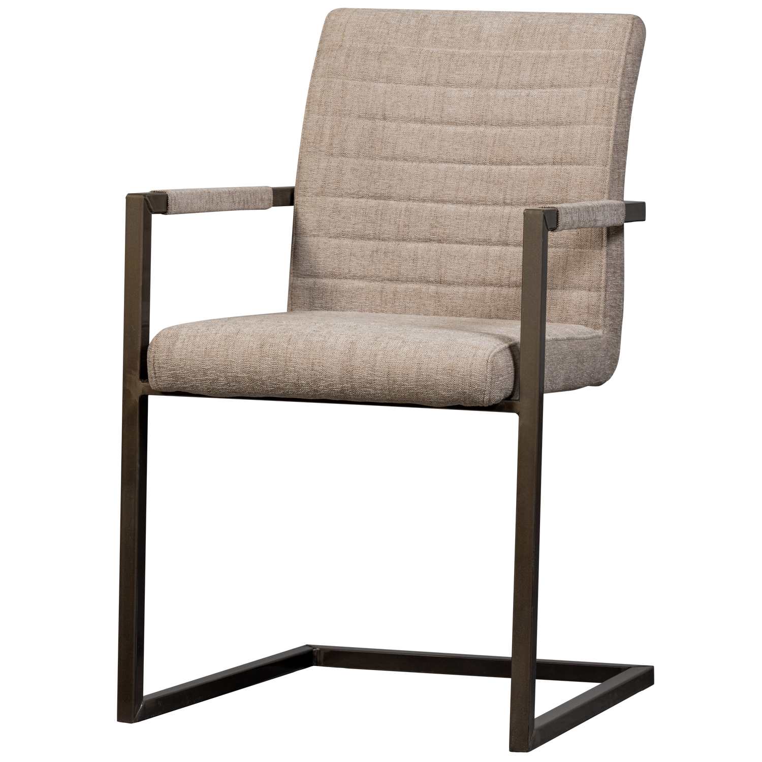 Bas Eetkamerstoel Geweven Stof Zand Melange van WOOOD – Luxe comfort op maat van PureWonen. Vraag naar de beste prijs.