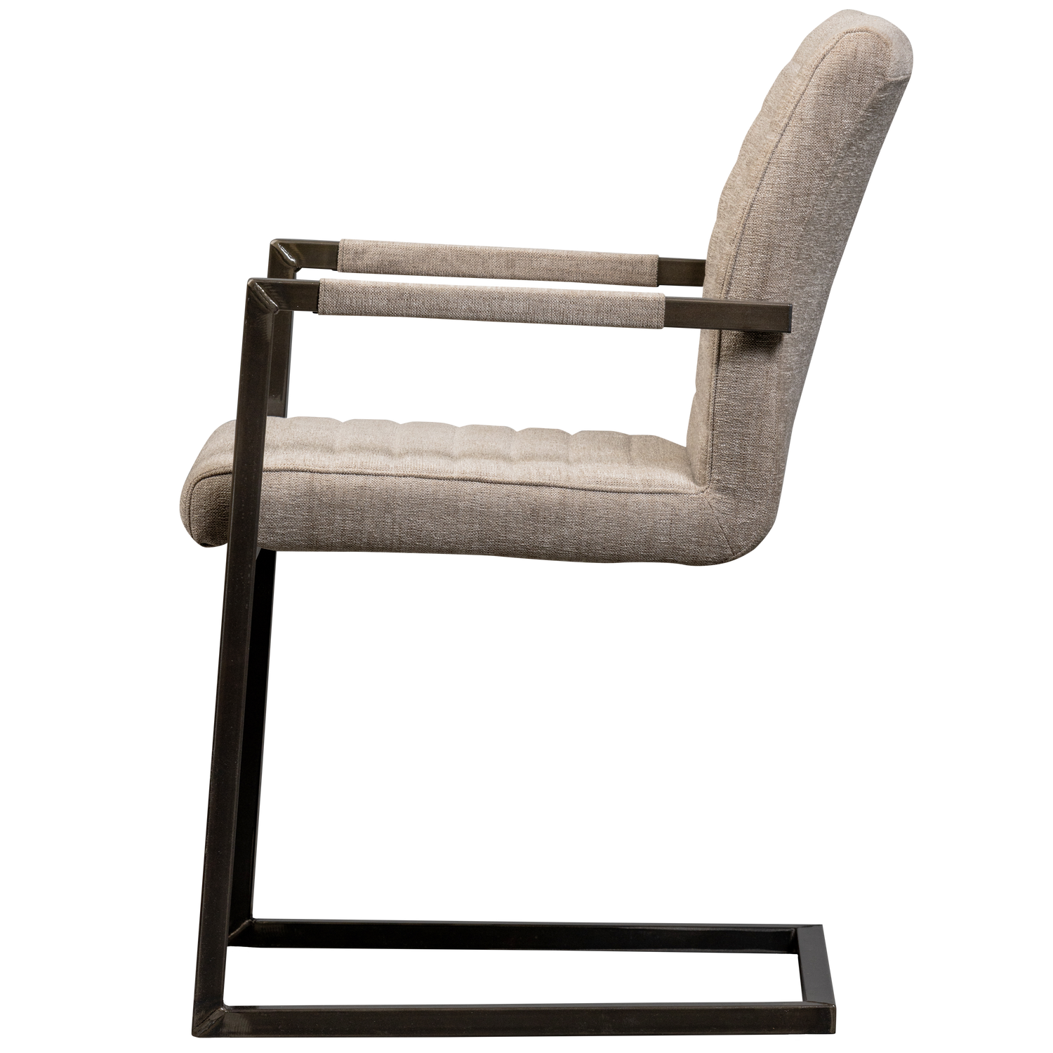 Bas Eetkamerstoel Geweven Stof Zand Melange van WOOOD – Luxe comfort op maat van PureWonen. Vraag naar de beste prijs.