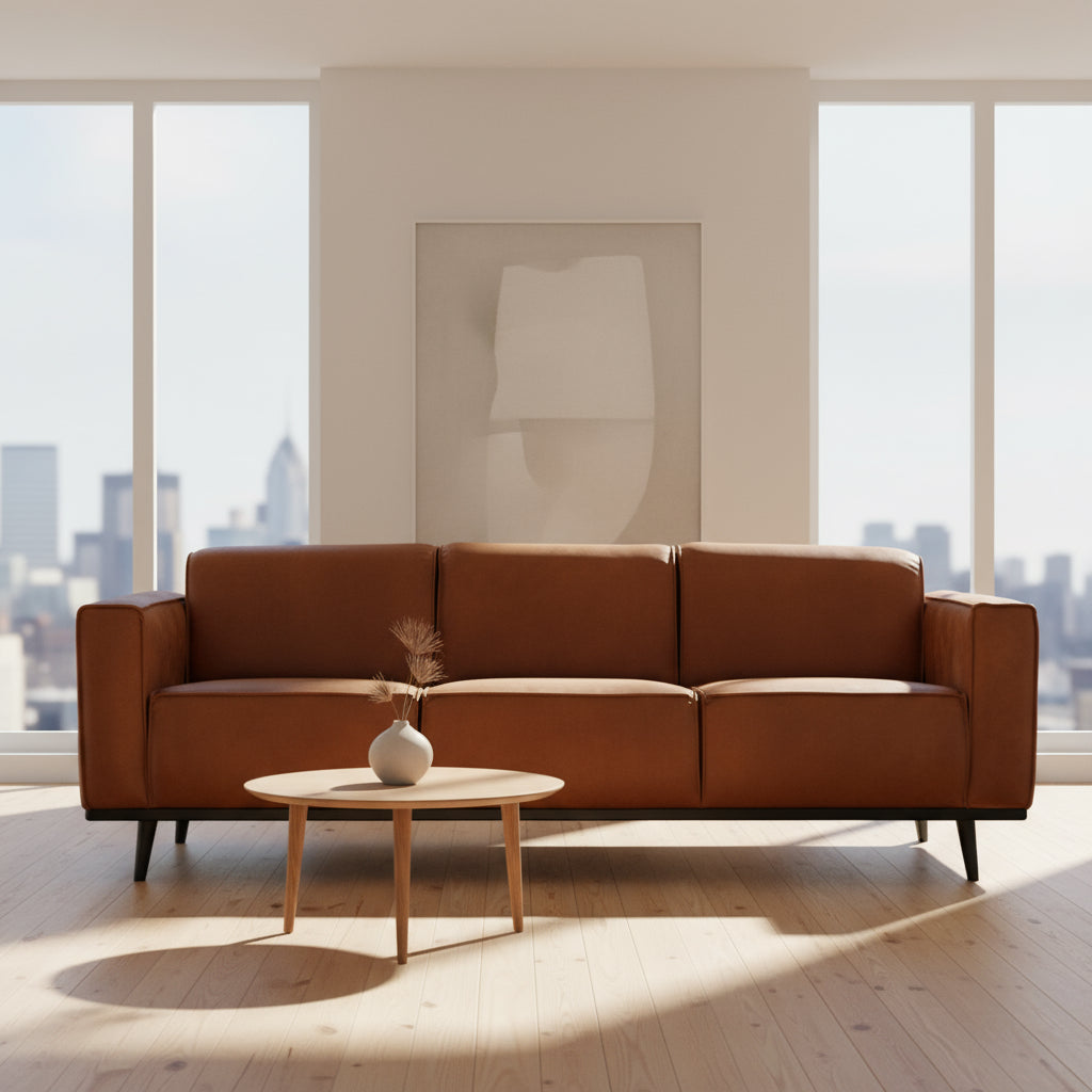 Statement 3 Zits Bank 230 Cm Ecoleer Cognac