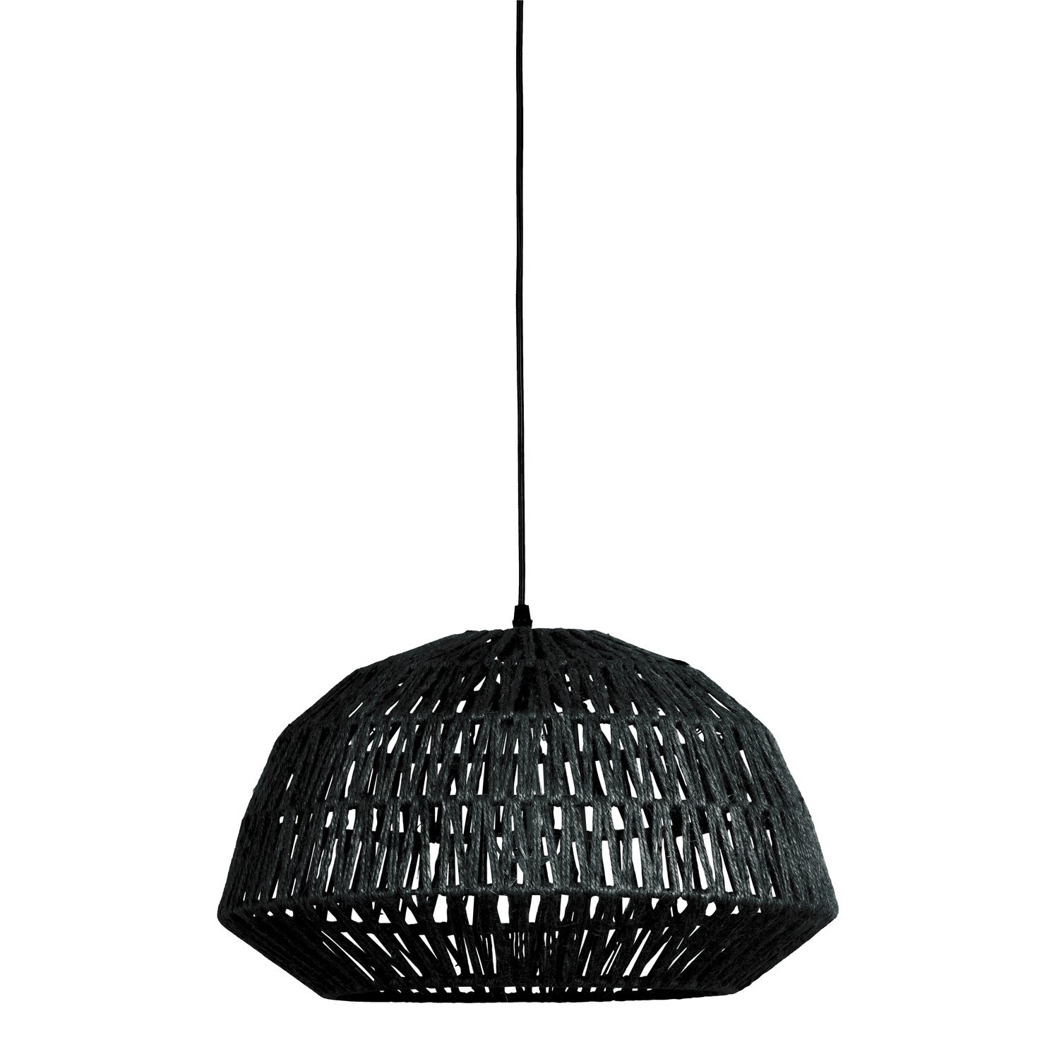 Kace Hanglamp Jute Zwart O45 Cm van WOOOD – Luxe comfort op maat van PureWonen. Vraag naar de beste prijs.