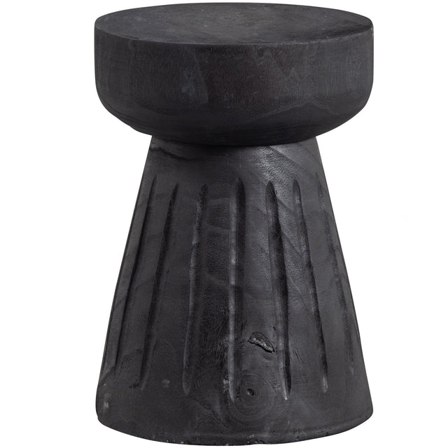 Borre Kruk Hout Zwart 40x O28 Cm van WOOOD – Luxe comfort op maat van PureWonen. Vraag naar de beste prijs.