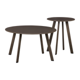 Fer Tuin Bijzettafel O70 Cm Metaal Donkerbruin