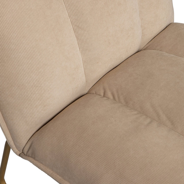 Fie Fauteuil Ribstof Zand van WOOOD – Luxe comfort op maat van PureWonen. Vraag naar de beste prijs.