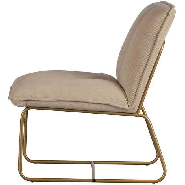 Fie Fauteuil Ribstof Zand van WOOOD – Luxe comfort op maat van PureWonen. Vraag naar de beste prijs.