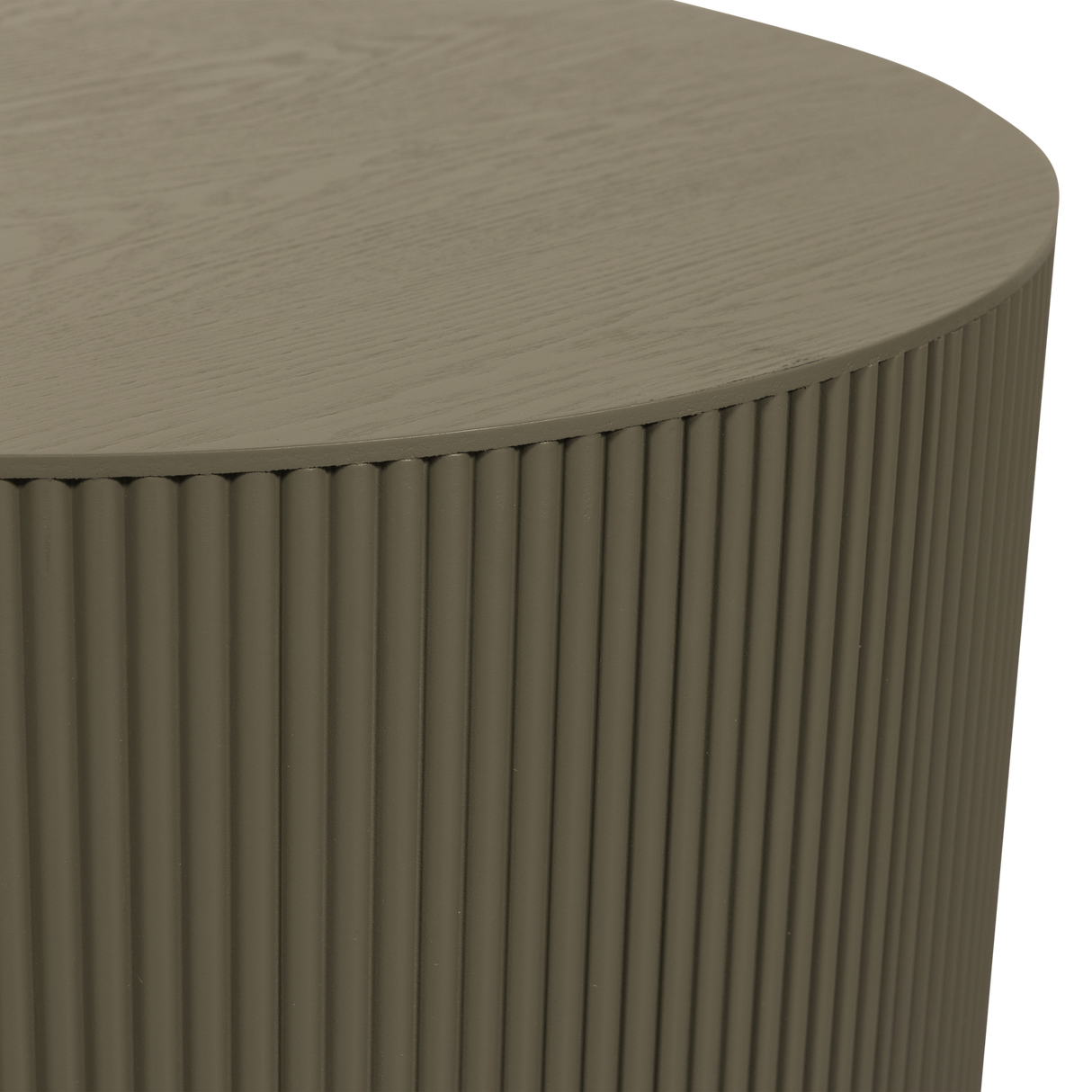 Sanne Bijzettafel Rond Militair Groen van WOOOD – Luxe comfort op maat van PureWonen. Vraag naar de beste prijs.