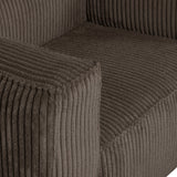 BEAN FAUTEUIL GROVE RIBSTOF MUD van WOOOD – Luxe comfort op maat van PureWonen. Vraag naar de beste prijs.