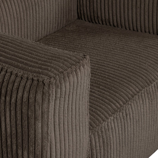 BEAN FAUTEUIL GROVE RIBSTOF MUD van WOOOD – Luxe comfort op maat van PureWonen. Vraag naar de beste prijs.