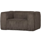 BEAN FAUTEUIL GROVE RIBSTOF MUD van WOOOD – Luxe comfort op maat van PureWonen. Vraag naar de beste prijs.