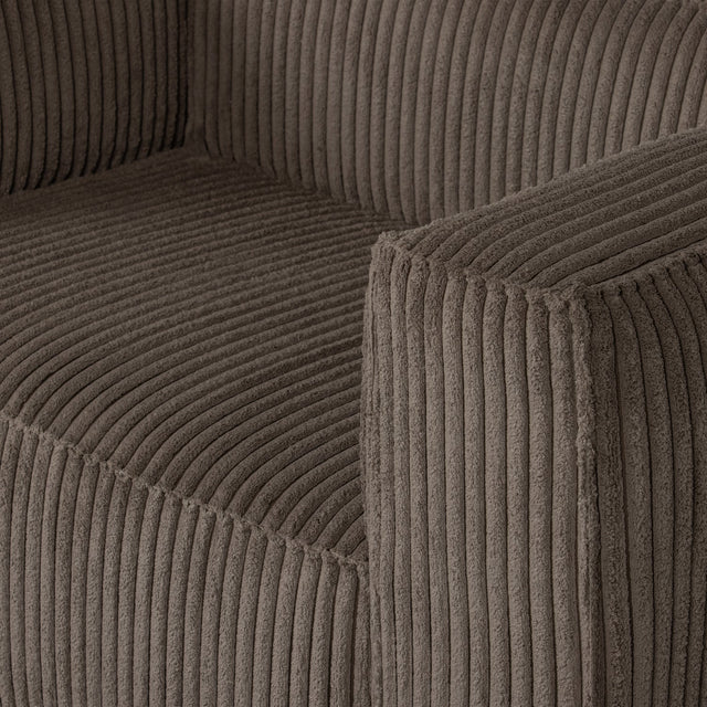 BEAN FAUTEUIL GROVE RIBSTOF MUD van WOOOD – Luxe comfort op maat van PureWonen. Vraag naar de beste prijs.