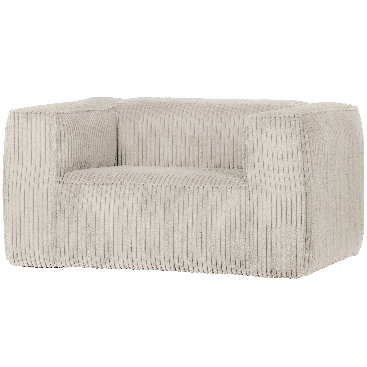 BEAN FAUTEUIL GROVE RIBSTOF NATUREL van WOOOD – Luxe comfort op maat van PureWonen. Vraag naar de beste prijs.