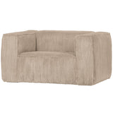 BEAN FAUTEUIL GROVE RIBSTOF TRAVERTIN van WOOOD – Luxe comfort op maat van PureWonen. Vraag naar de beste prijs.