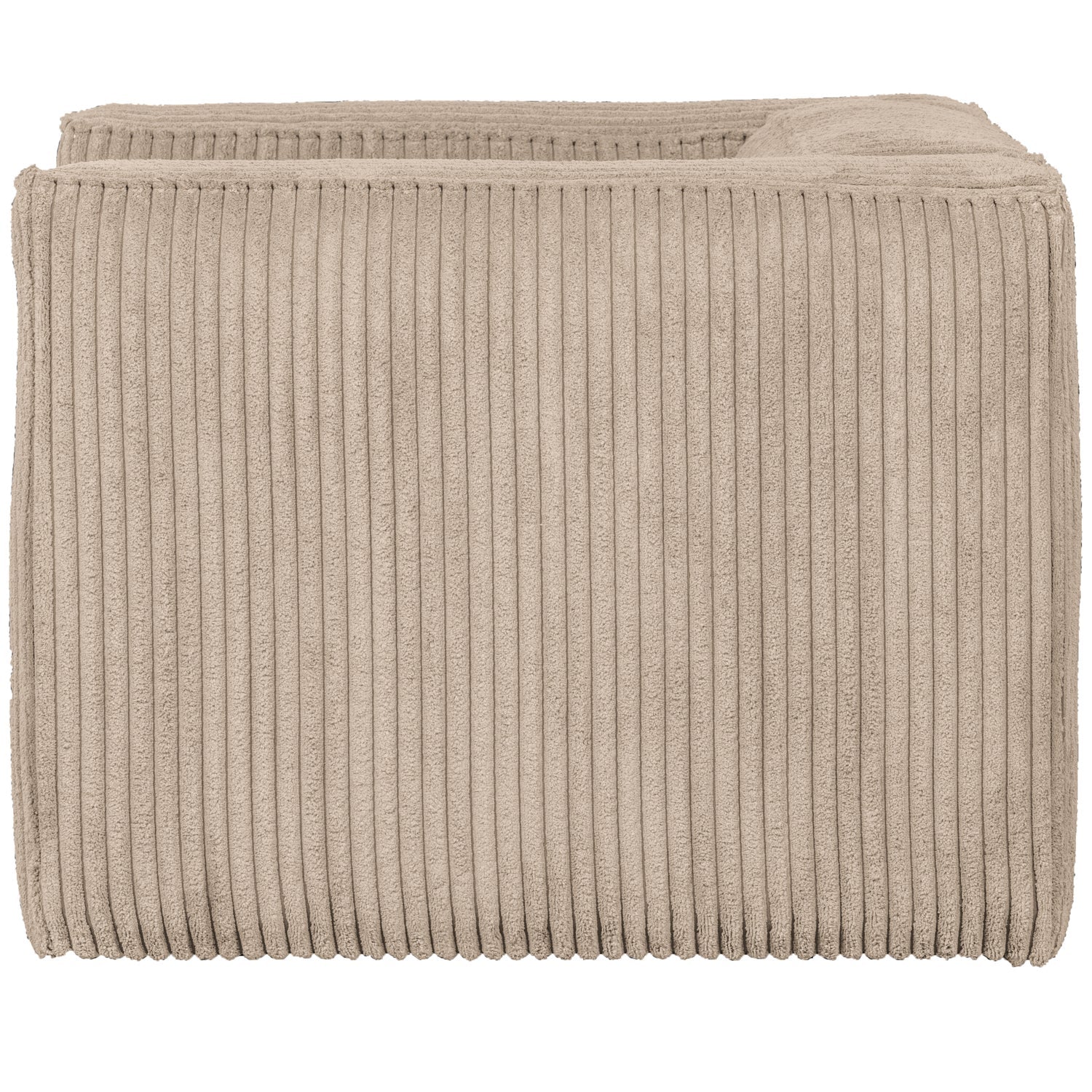 BEAN FAUTEUIL GROVE RIBSTOF TRAVERTIN van WOOOD – Luxe comfort op maat van PureWonen. Vraag naar de beste prijs.