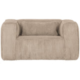 BEAN FAUTEUIL GROVE RIBSTOF TRAVERTIN van WOOOD – Luxe comfort op maat van PureWonen. Vraag naar de beste prijs.