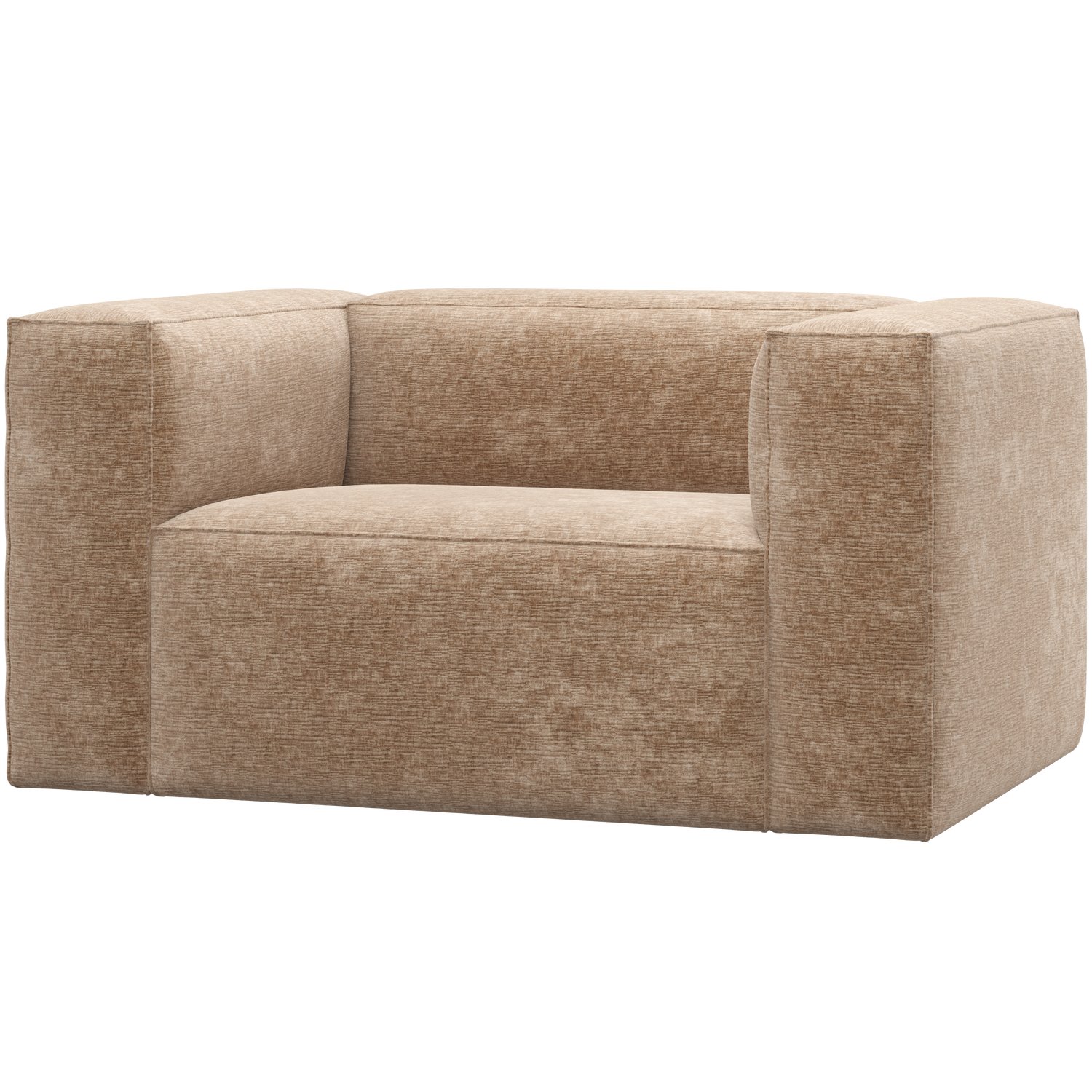 Bean Fauteuil Chenille Velvet Perzikroze