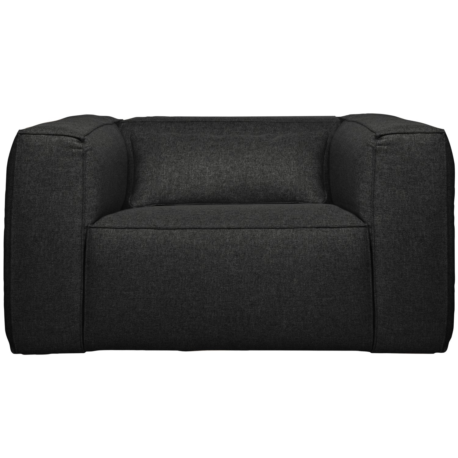 BEAN FAUTEUIL INCL. KUSSEN DONKERGRIJS GEMELEERD van WOOOD – Luxe comfort op maat van PureWonen. Vraag naar de beste prijs.