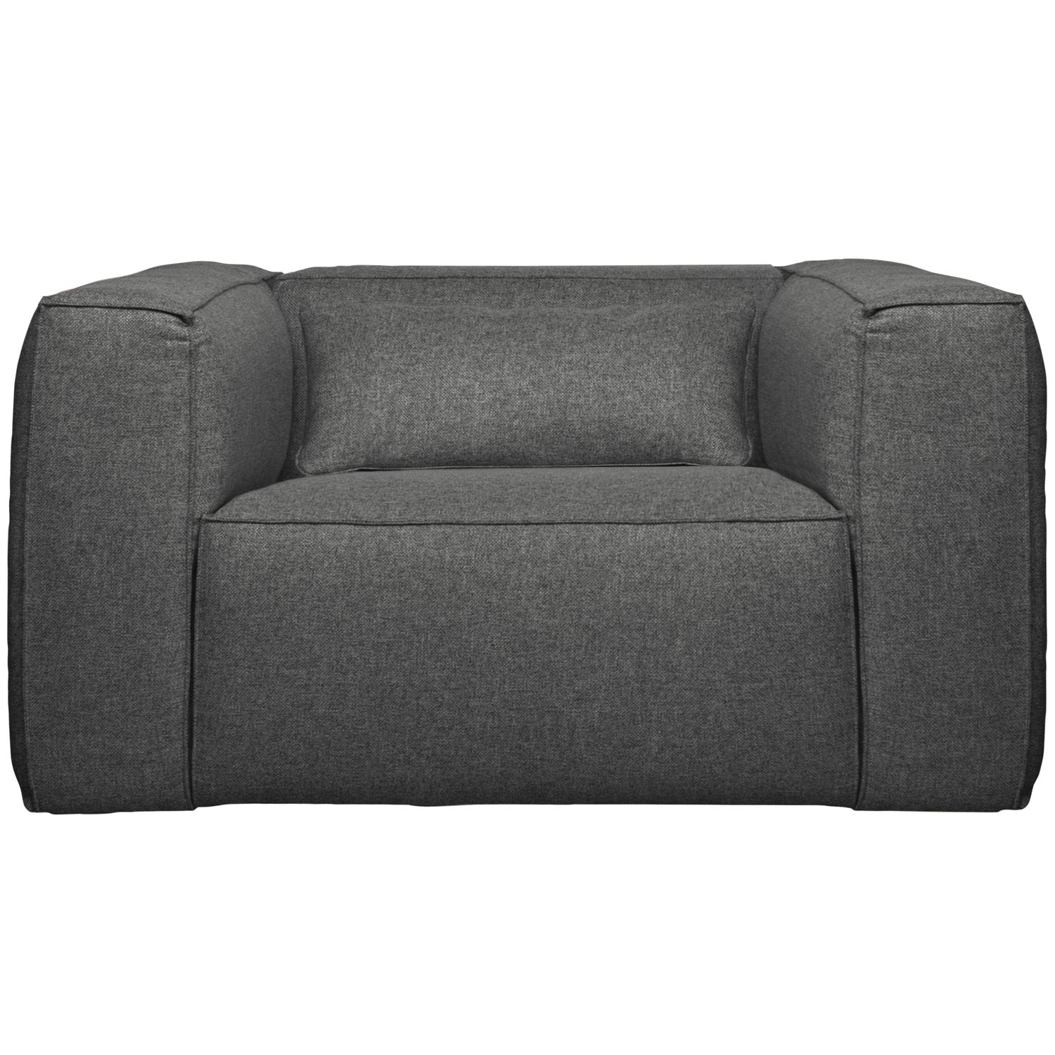 BEAN FAUTEUIL INCL. KUSSEN MIDDENGRIJS GEMELEERD van WOOOD – Luxe comfort op maat van PureWonen. Vraag naar de beste prijs.