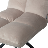 Vinny Draaistoel Velvet Zand van WOOOD – Luxe comfort op maat van PureWonen. Vraag naar de beste prijs.