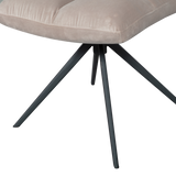 Vinny Draaistoel Velvet Zand van WOOOD – Luxe comfort op maat van PureWonen. Vraag naar de beste prijs.
