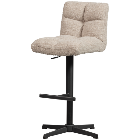 Vinny Draaibare Barstoel Boucle Zand van WOOOD – Luxe comfort op maat van PureWonen. Vraag naar de beste prijs.