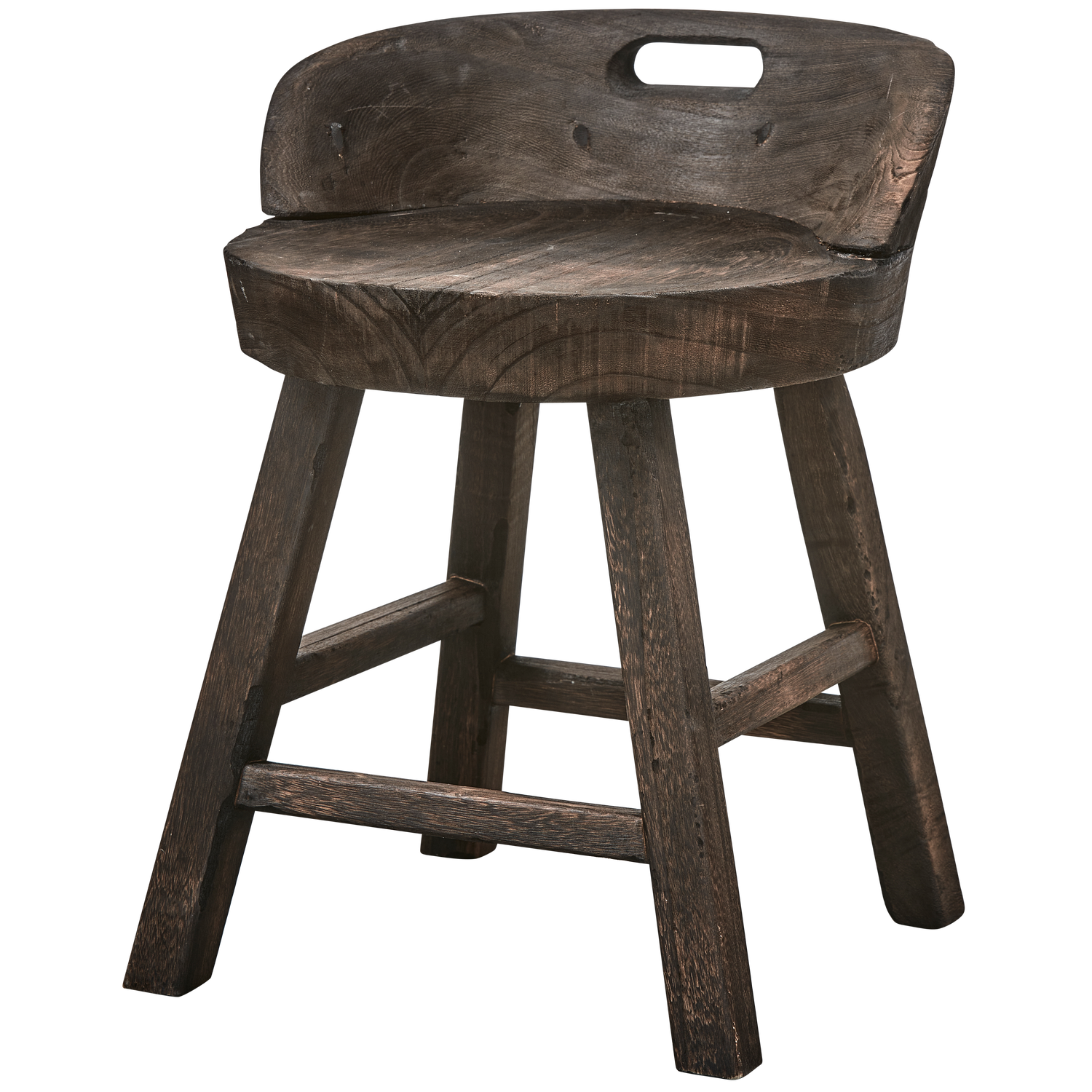 Rosalie Decoratieve Kruk/Stoel Hout Donkerbruin van WOOOD – Luxe comfort op maat van PureWonen. Vraag naar de beste prijs.