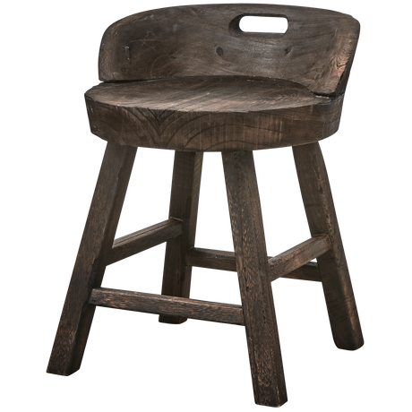 Rosalie Decoratieve Kruk/Stoel Hout Donkerbruin van WOOOD – Luxe comfort op maat van PureWonen. Vraag naar de beste prijs.