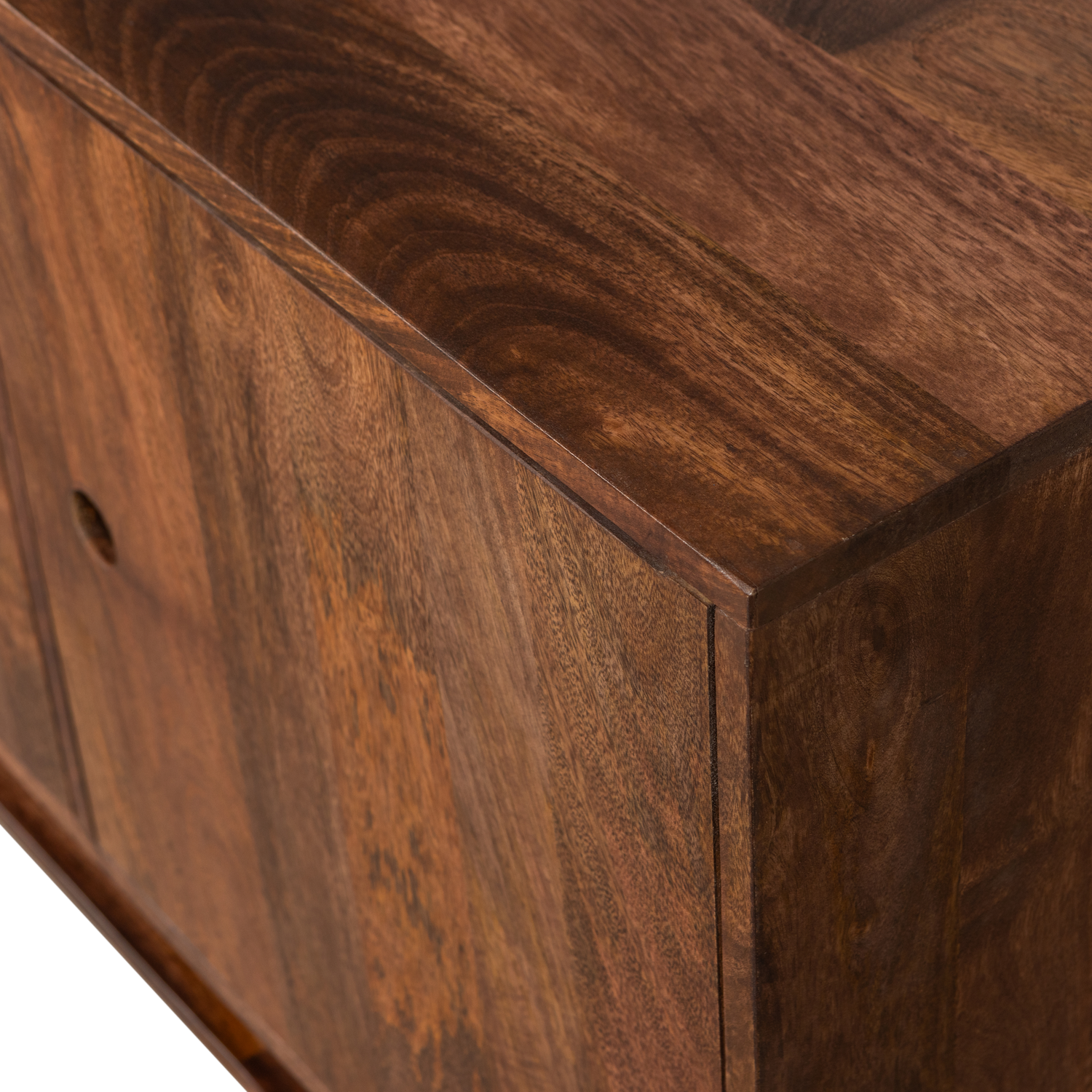 Staes Dressoir 4 Deurs Mango Hout Walnoot van WOOOD – Luxe comfort op maat van PureWonen. Vraag naar de beste prijs.