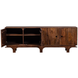 Staes Dressoir 4 Deurs Mango Hout Walnoot van WOOOD – Luxe comfort op maat van PureWonen. Vraag naar de beste prijs.