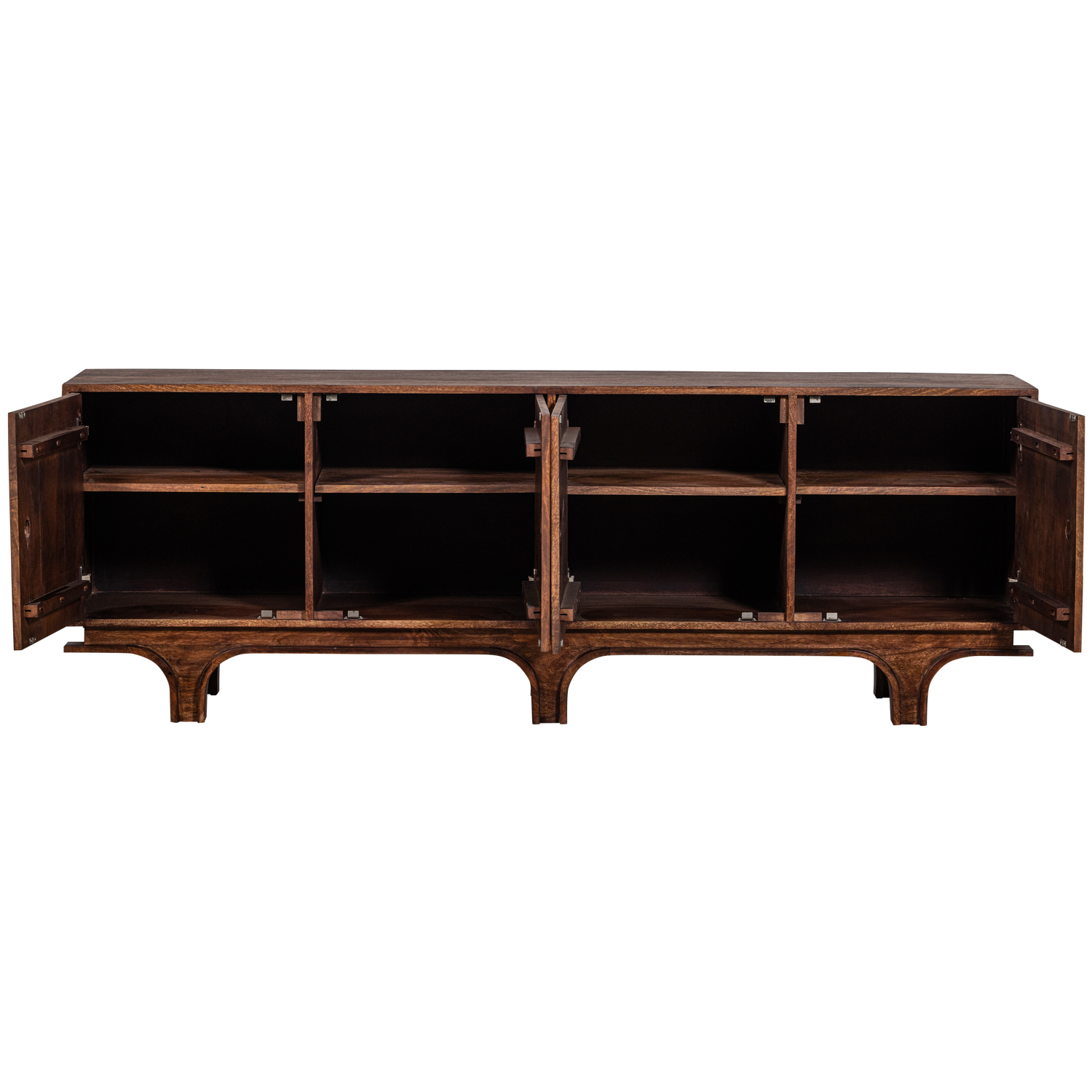 Staes Dressoir 4 Deurs Mango Hout Walnoot van WOOOD – Luxe comfort op maat van PureWonen. Vraag naar de beste prijs.