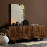Staes Dressoir 4 Deurs Mango Hout Walnoot van WOOOD – Luxe comfort op maat van PureWonen. Vraag naar de beste prijs.