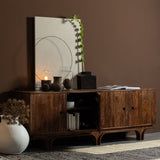 Staes Dressoir 4 Deurs Mango Hout Walnoot van WOOOD – Luxe comfort op maat van PureWonen. Vraag naar de beste prijs.